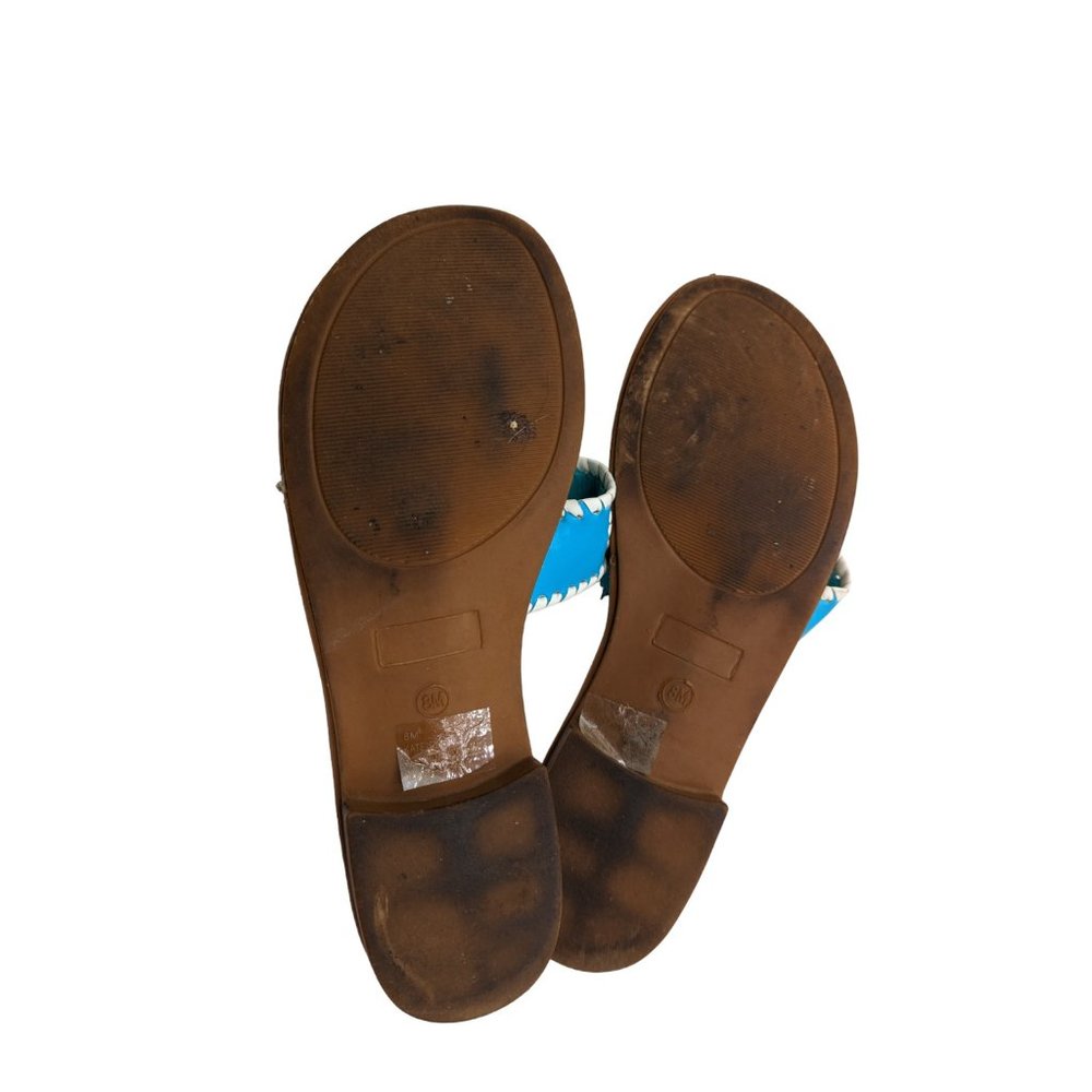 Sunsets Sweet Tea Women's Blue Slip On Flip Flops Sandals Size 8M - Picture 7 of 8